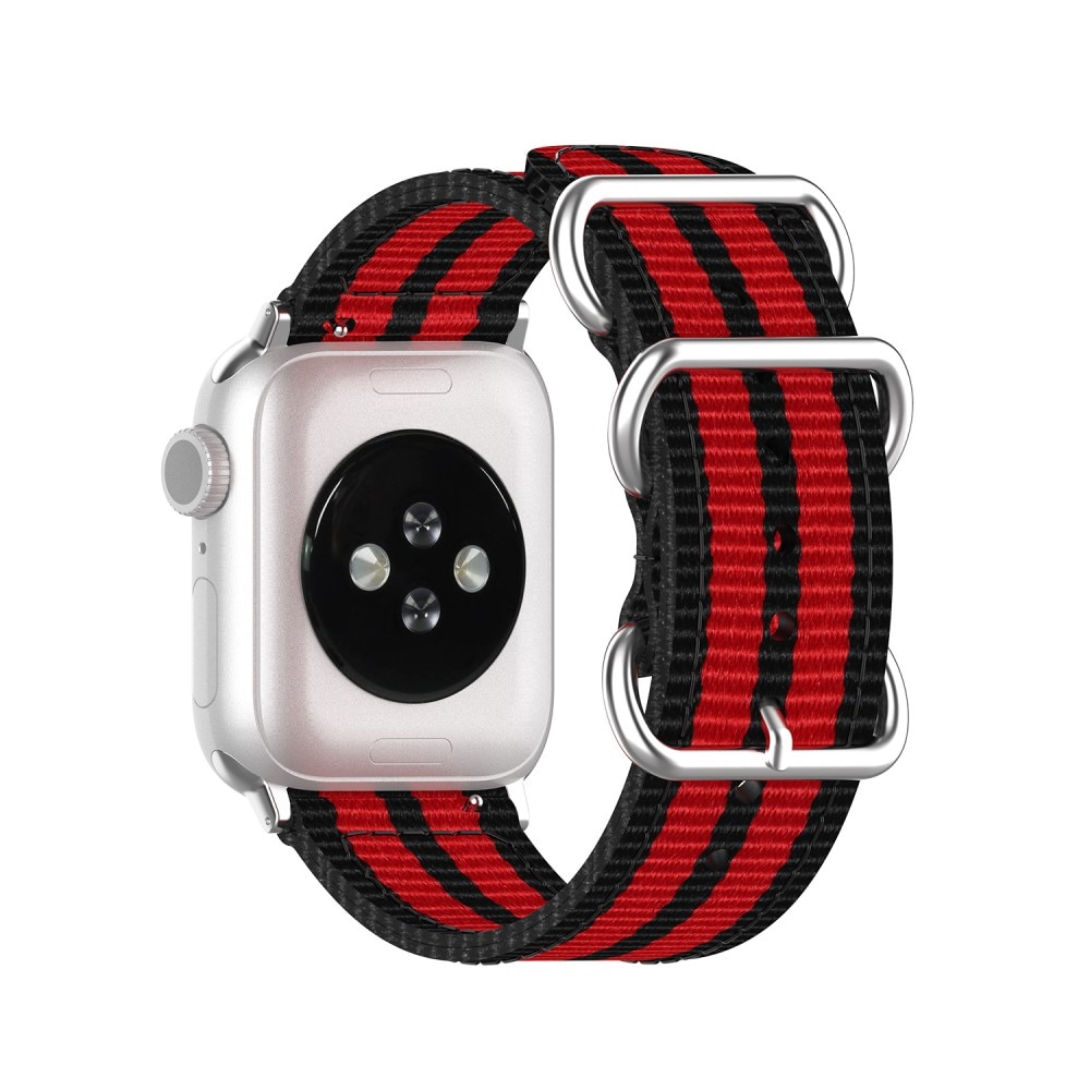 Apple Watch Ultra 49mm Natobandje zwart/rood