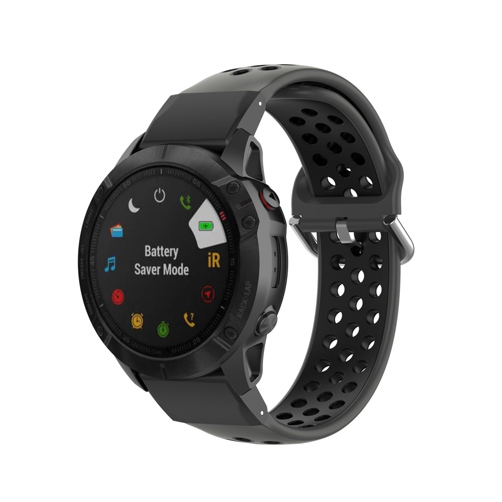 Garmin Fenix 6X Sport Siliconen bandje zwart