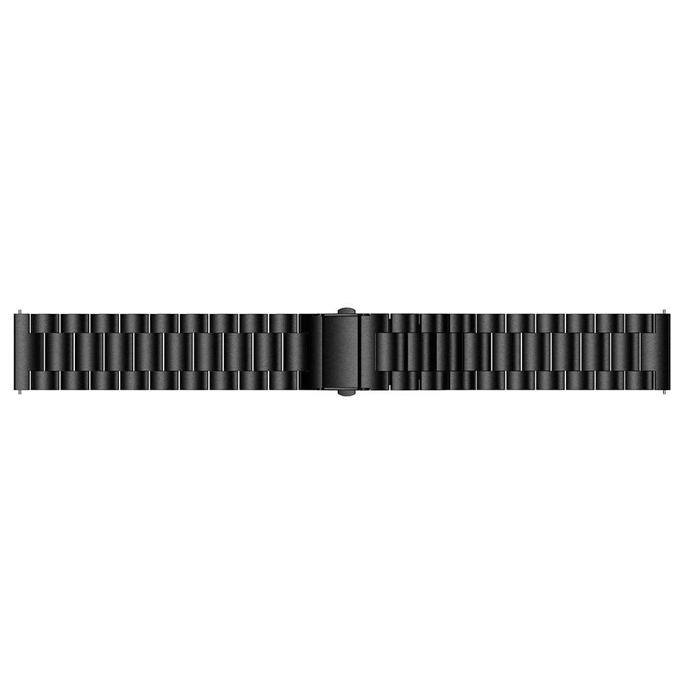 22mm Metalen armband Universeel Zwart