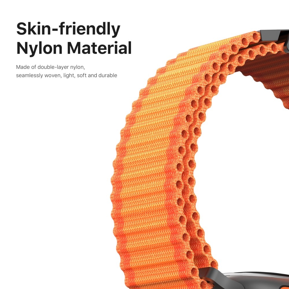 Apple Watch Ultra 49mm 2nd Gen Active Nylon bandje Oranje