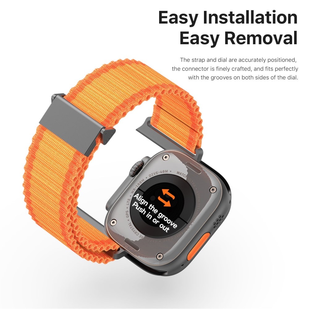 Apple Watch Ultra 49mm 2nd Gen Active Nylon bandje Oranje