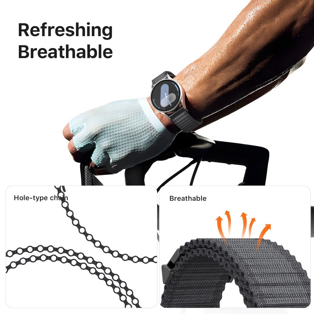 Samsung Galaxy Watch 7 40mm Active Nylon bandje Zwart