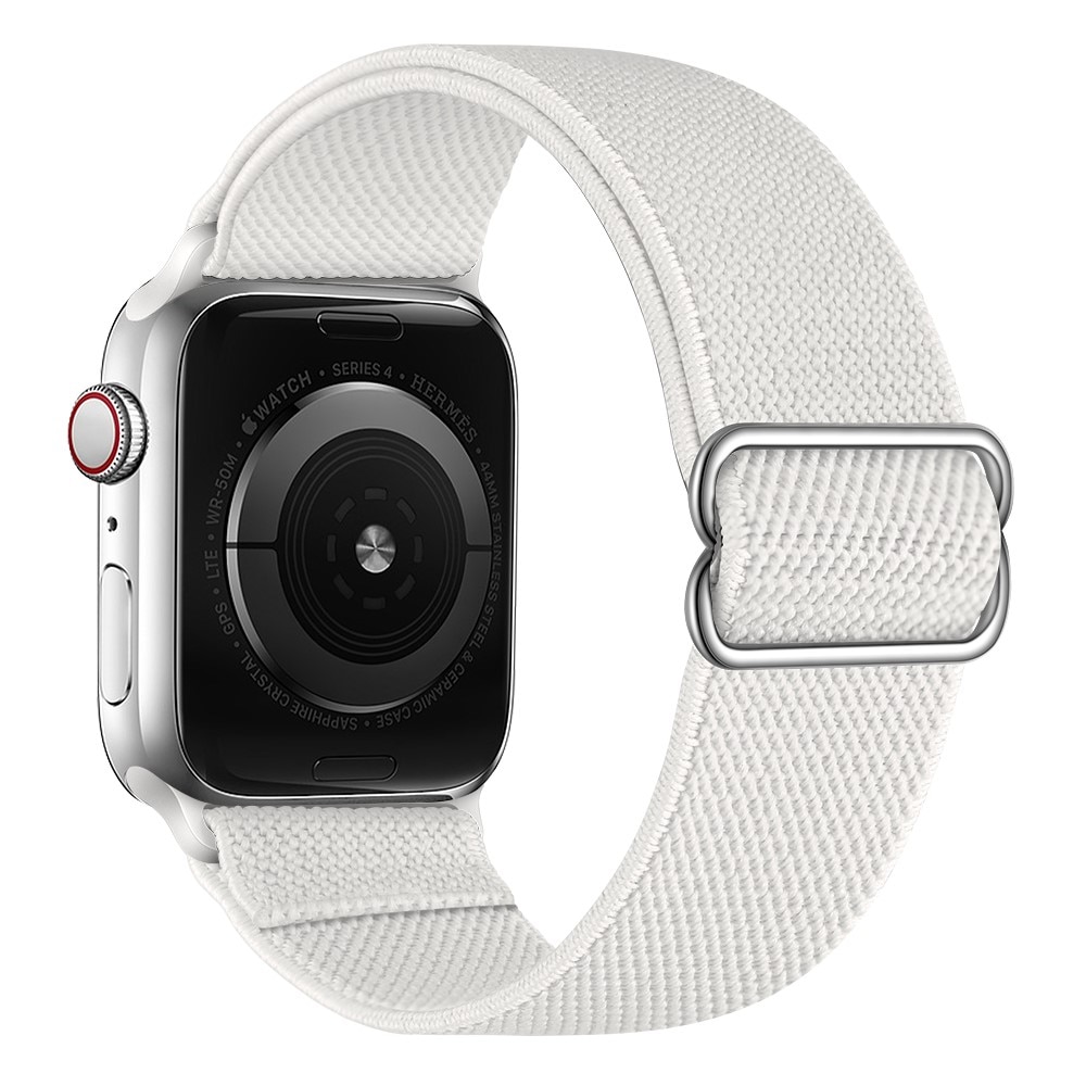 Apple Watch 41mm Series 7 Elastisch Nylon bandje wit