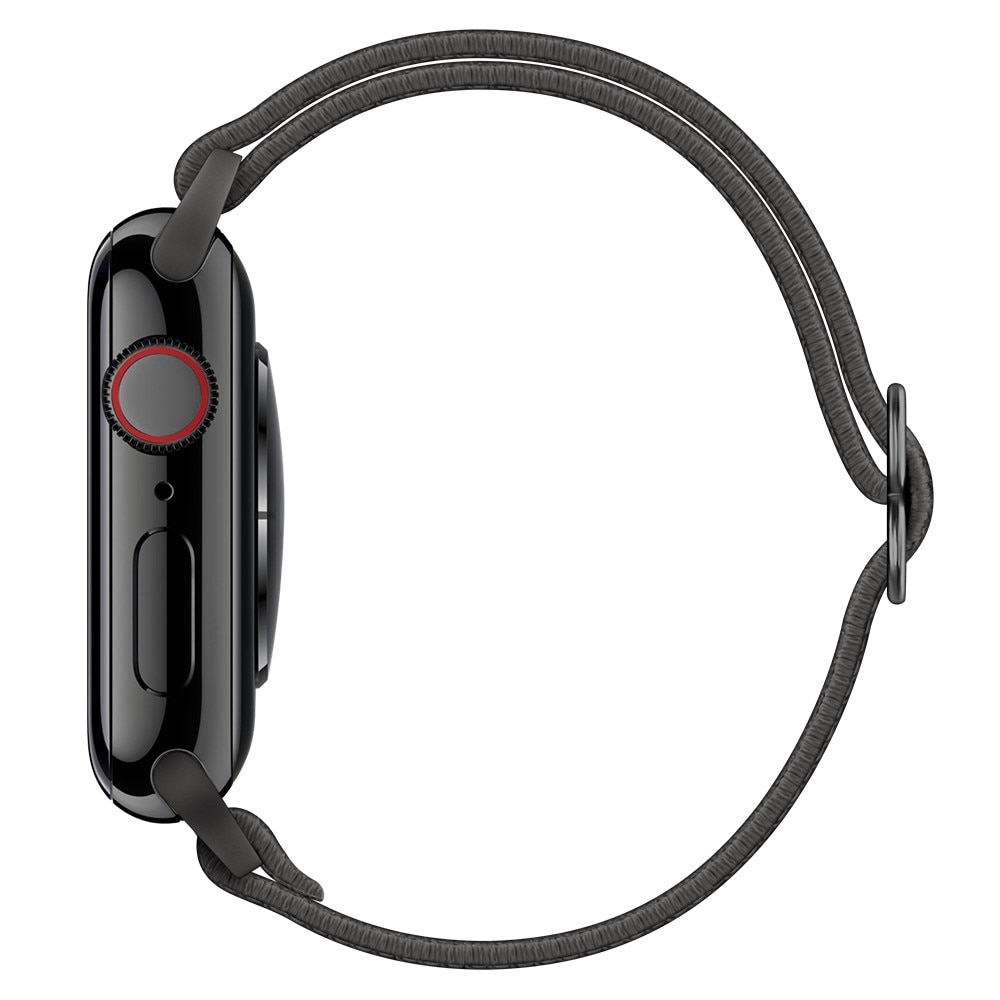 Apple Watch Series 10 46mm Elastisch Nylon bandje, Grijs