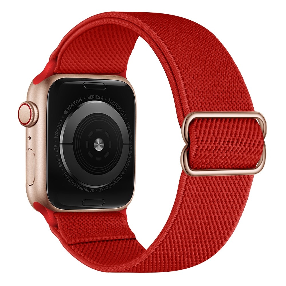 Apple Watch SE 44mm Elastisch Nylon bandje rood