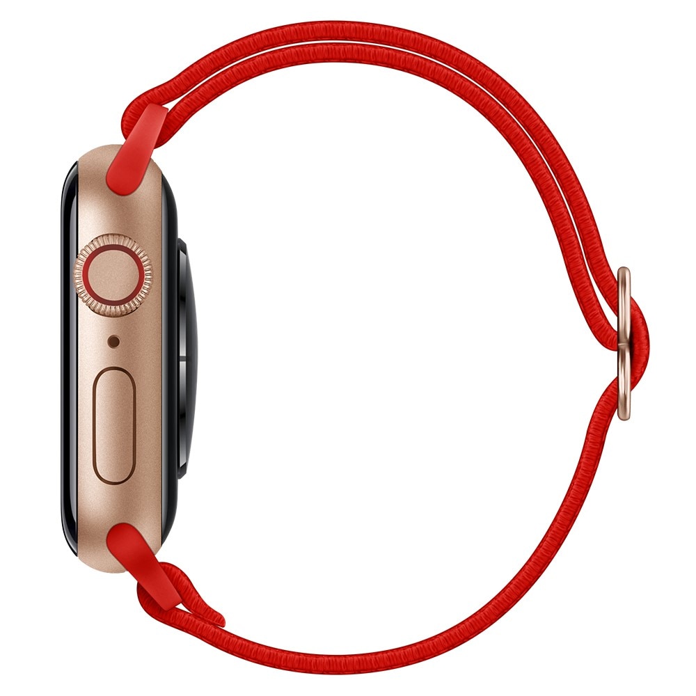 Apple Watch 45mm Series 9 Elastisch Nylon bandje rood