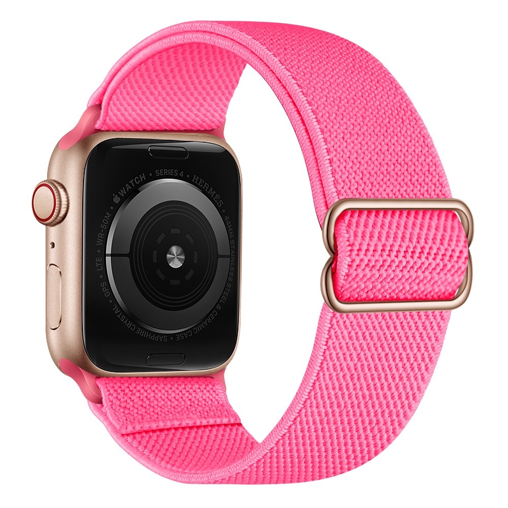 Apple Watch 41mm Series 7 Elastisch Nylon bandje fuchsia