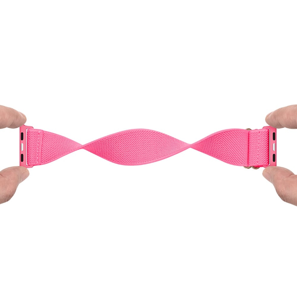 Apple Watch SE 40mm Elastisch Nylon bandje, Roze