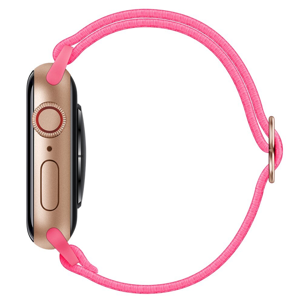 Apple Watch SE 40mm Elastisch Nylon bandje fuchsia