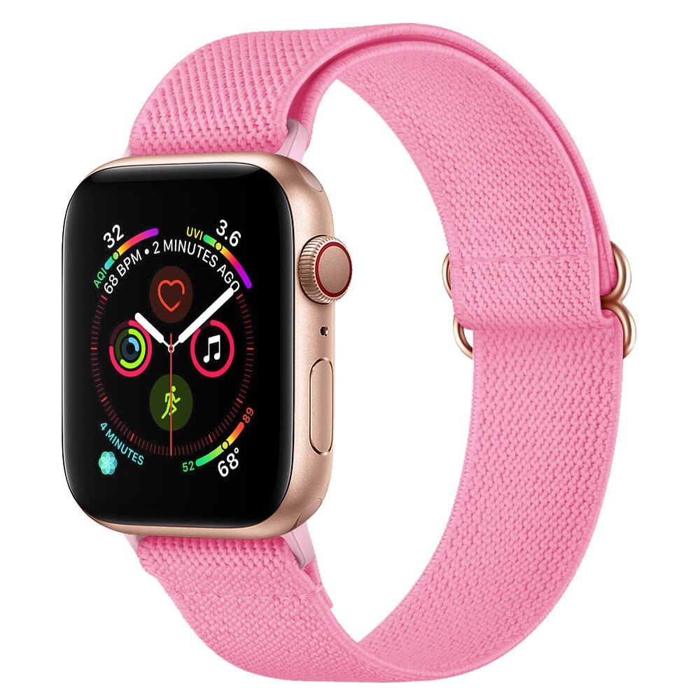 Apple Watch 38/40/41 mm Elastisch Nylon bandje roze
