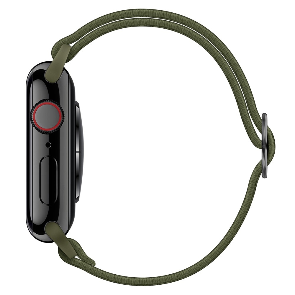 Apple Watch Series 4-6 44mm Elastisch Nylon bandje, Groen