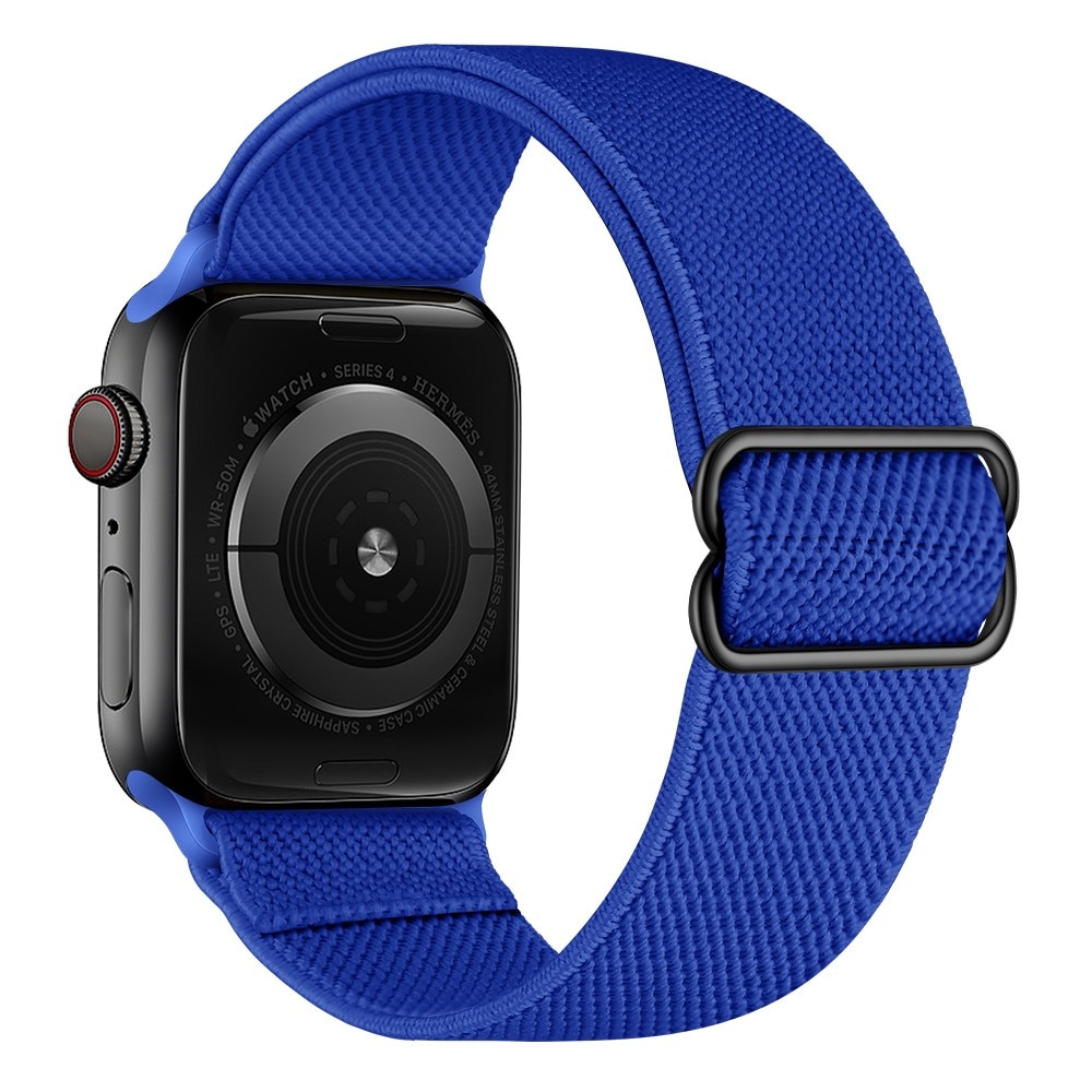 Apple Watch 45mm Series 9 Elastisch Nylon bandje blauw
