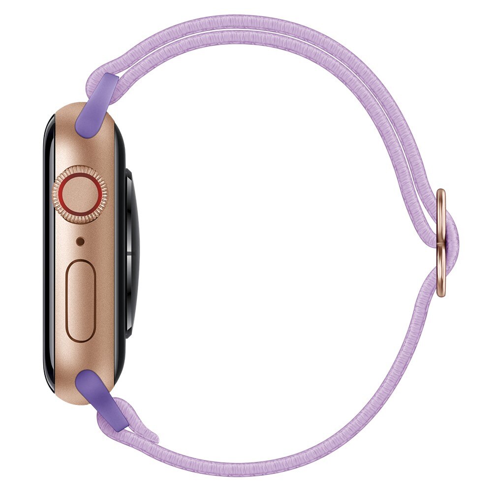 Apple Watch Series 10 46mm Elastisch Nylon bandje, Paars