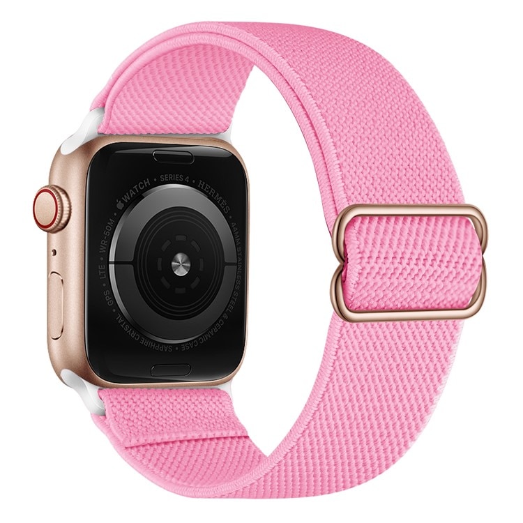 Apple Watch 45mm Series 7 Elastisch Nylon bandje roze