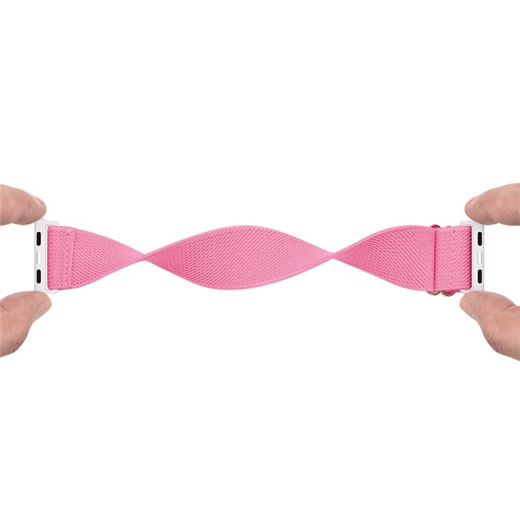 Apple Watch 44mm Elastisch Nylon bandje roze