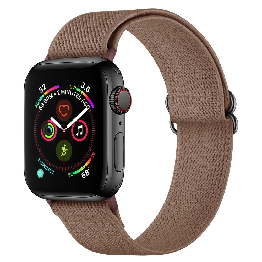 Apple Watch Ultra 49mm Elastisch Nylon bandje bruin