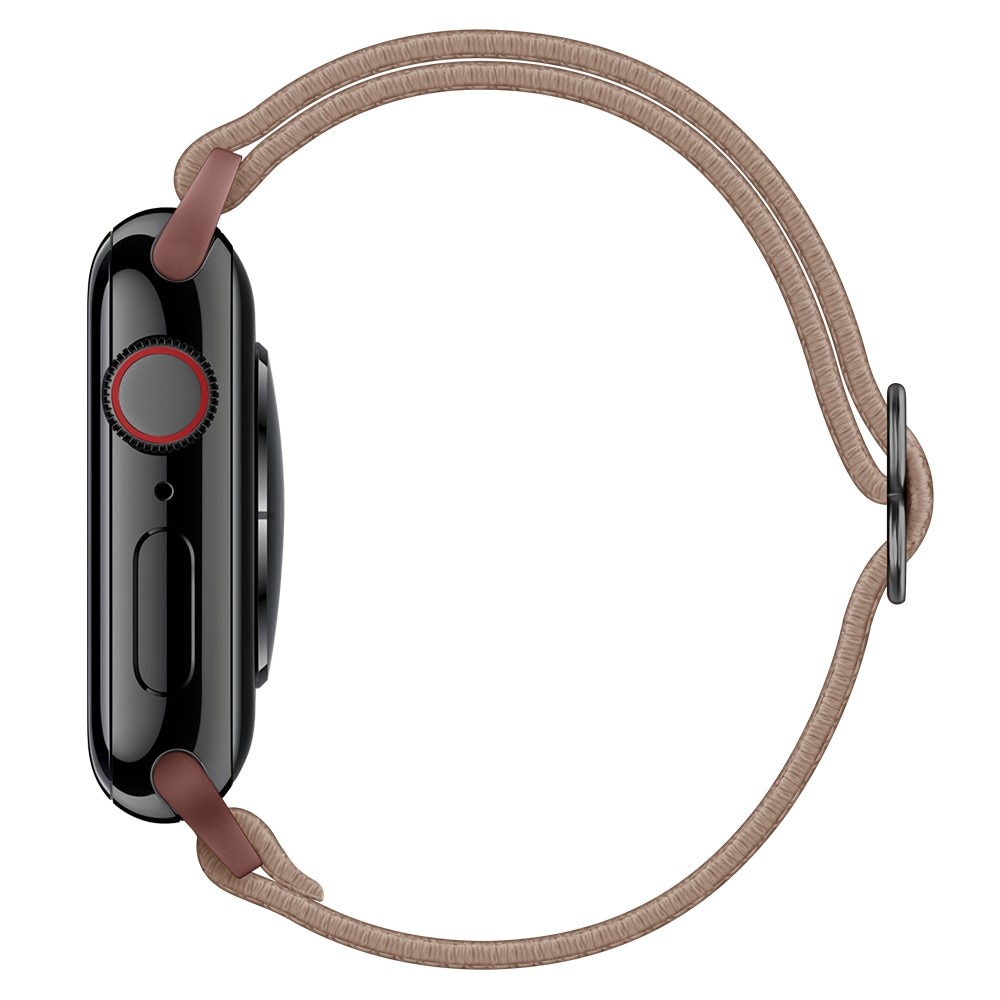 Apple Watch Ultra 2 49mm Elastisch Nylon bandje oranjebruin