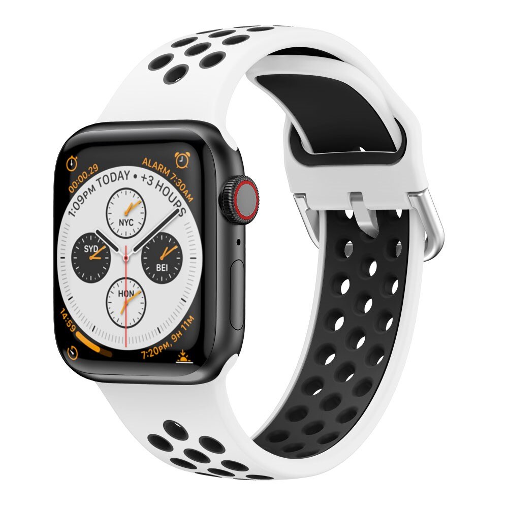 Apple Watch 42/44/45 mm Sport Siliconen bandje Wit