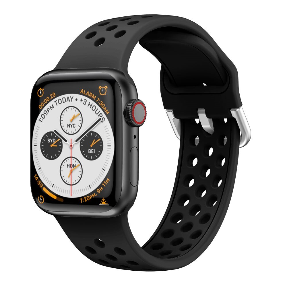 Apple Watch 38/40/41 mm Sport Siliconen bandje Zwart