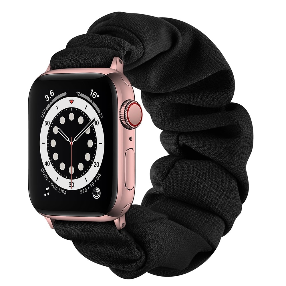 Apple Watch 38/40/41 mm Scrunchie bandje Zwart/Rosé goud