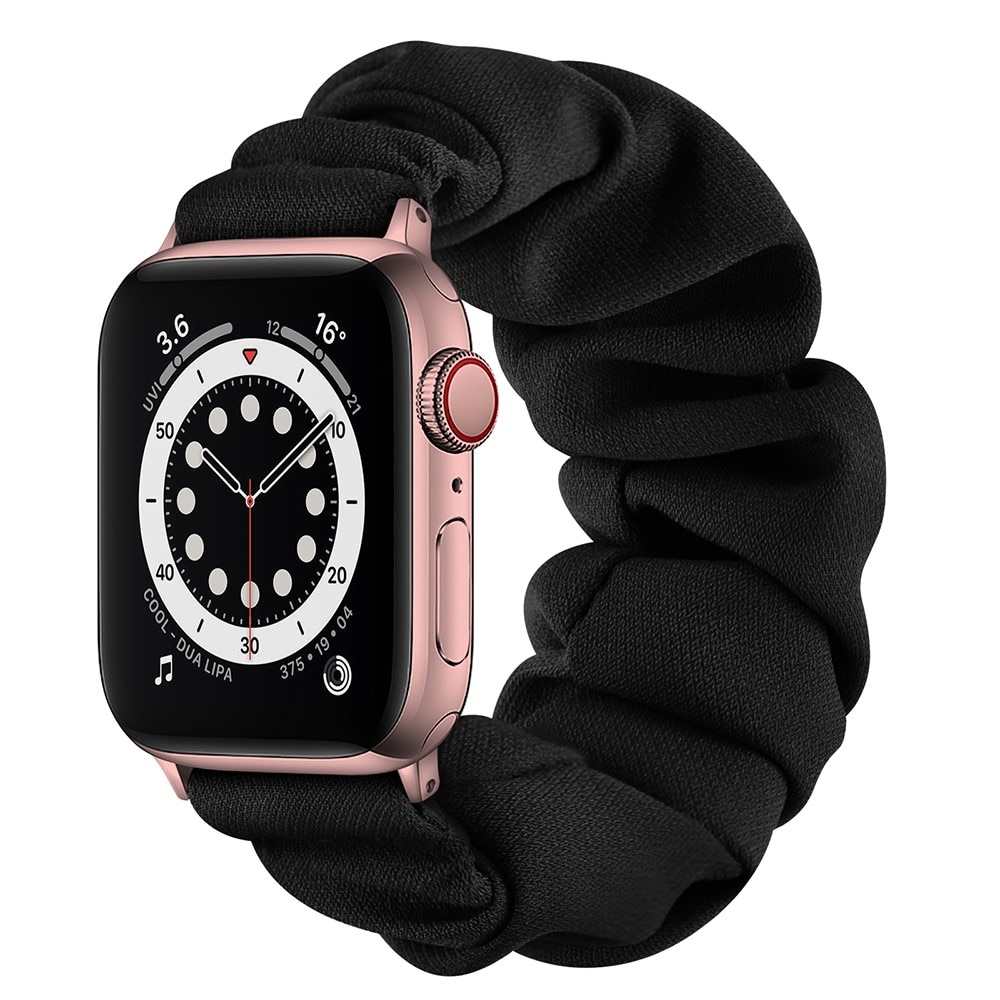 Apple Watch SE 40mm Scrunchie bandje zwart/rosé goud