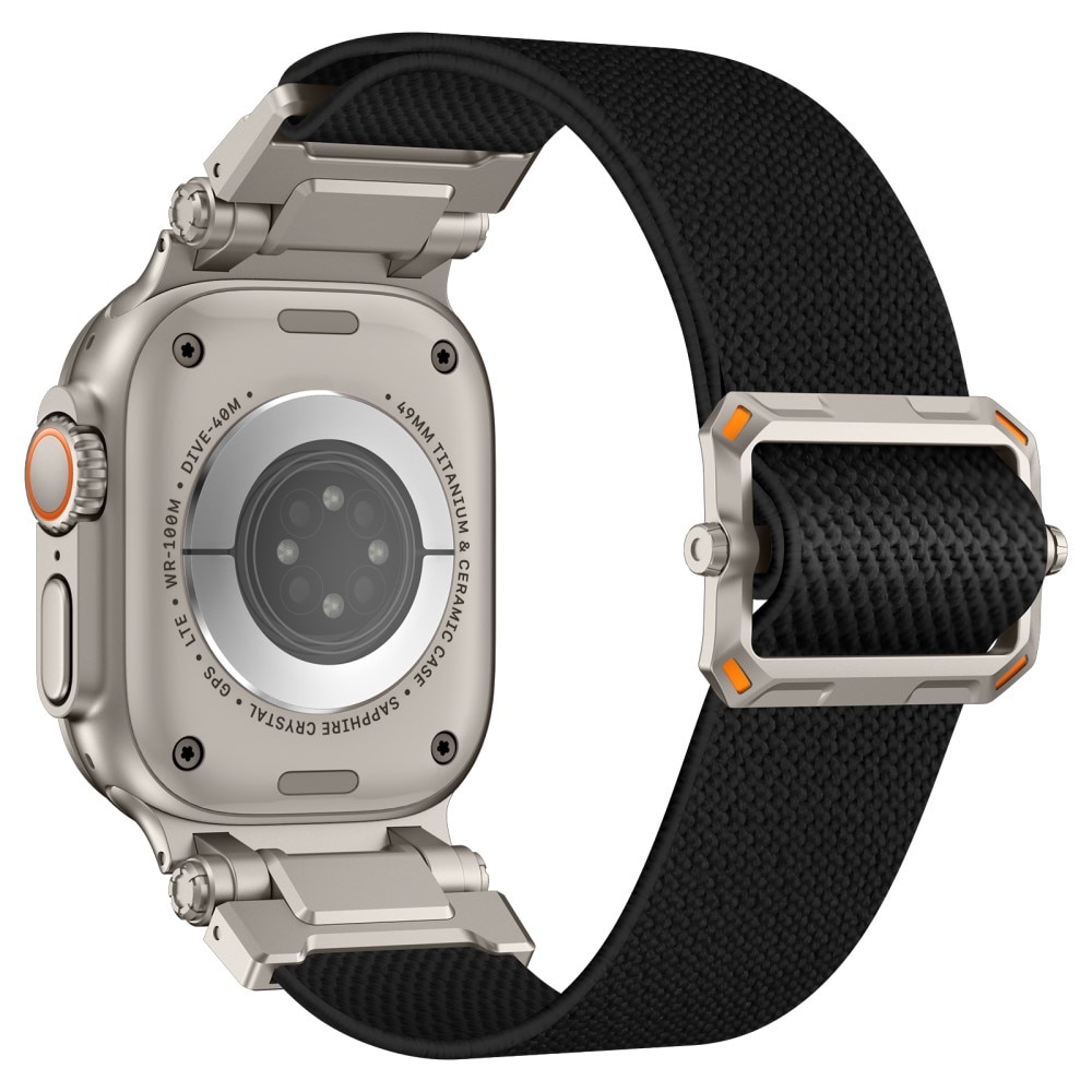 Endure Flex Nylon Strap Apple Watch Series 9 45mm Zwart/titan