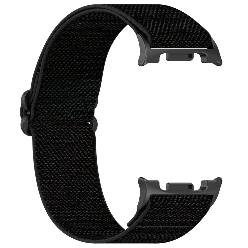 Samsung Galaxy Watch 8 Classic Elastisch Nylon bandje, Zwart