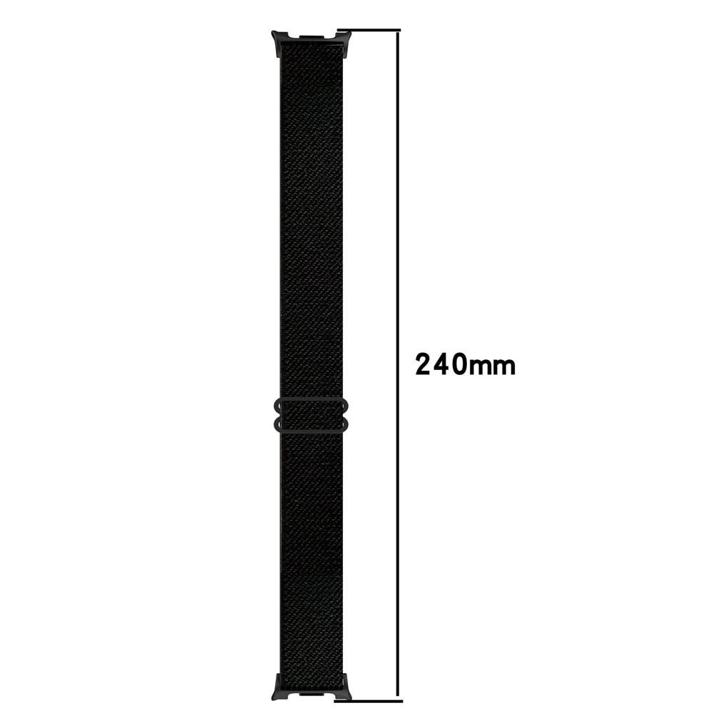 Samsung Galaxy Watch 8 Classic Elastisch Nylon bandje, Zwart
