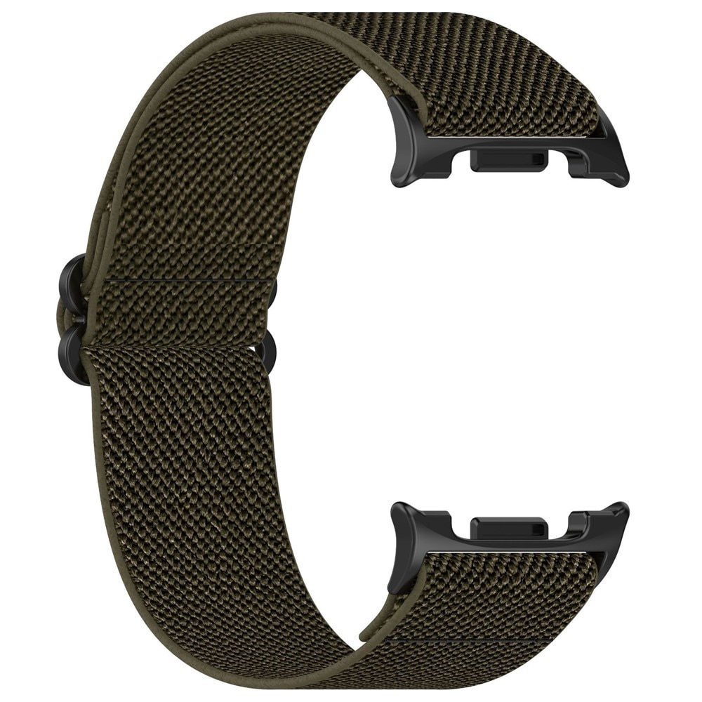 Samsung Galaxy Watch 8 Classic Elastisch Nylon bandje, Donkergroen