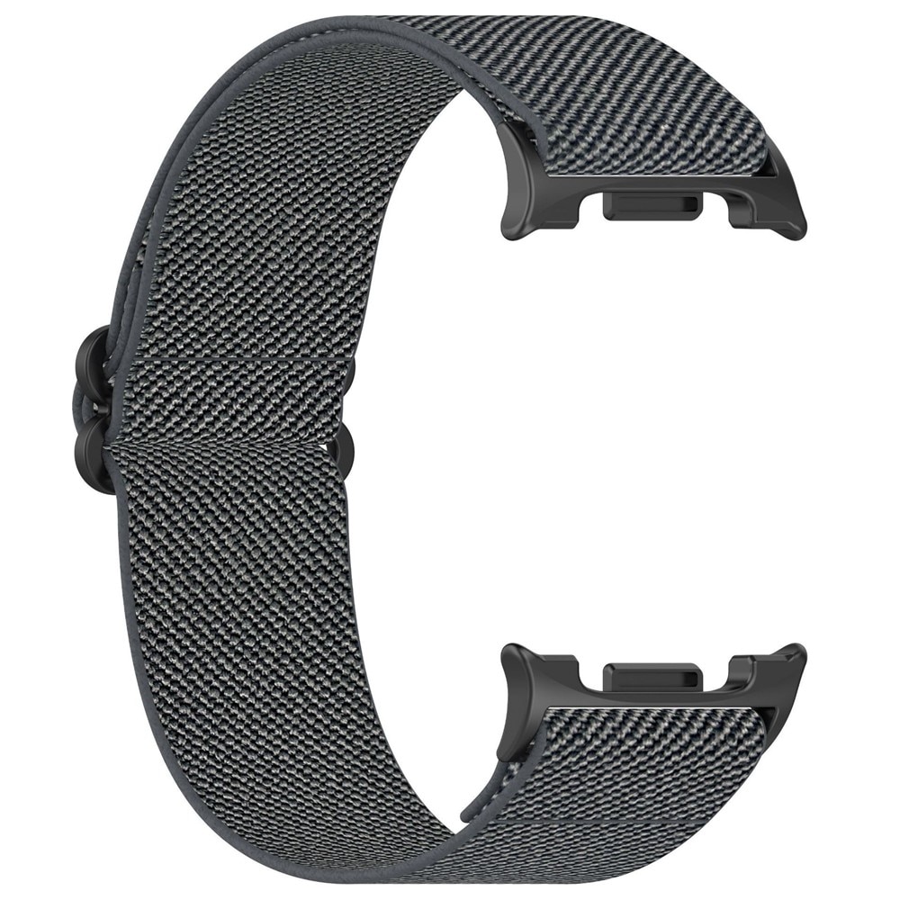Samsung Galaxy Watch 8 Classic Elastisch Nylon bandje, Donker grijs