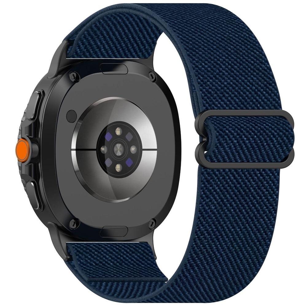 Samsung Galaxy Watch 8 Classic Elastisch Nylon bandje, Donkerblauw