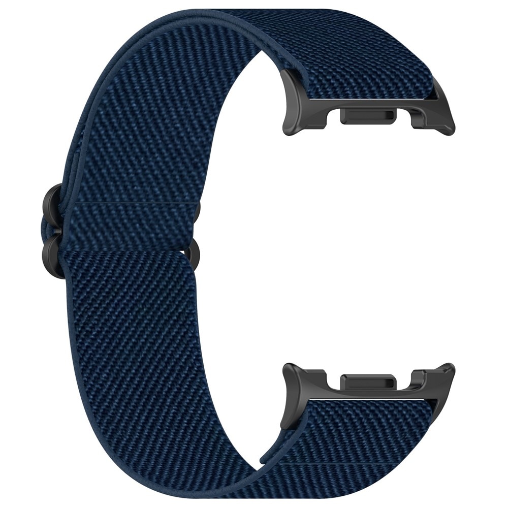 Samsung Galaxy Watch 8 Classic Elastisch Nylon bandje, Donkerblauw