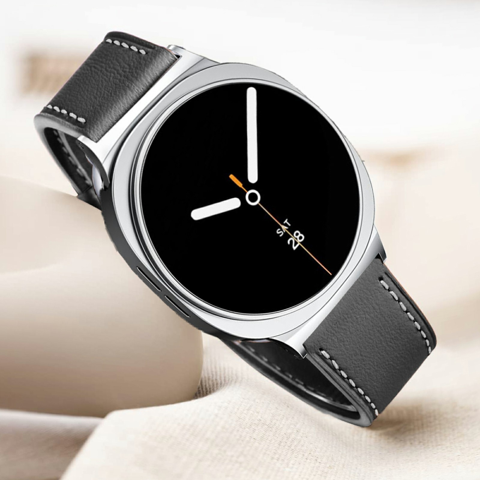 Samsung Galaxy Watch 8 40mm Leren bandje Zwart