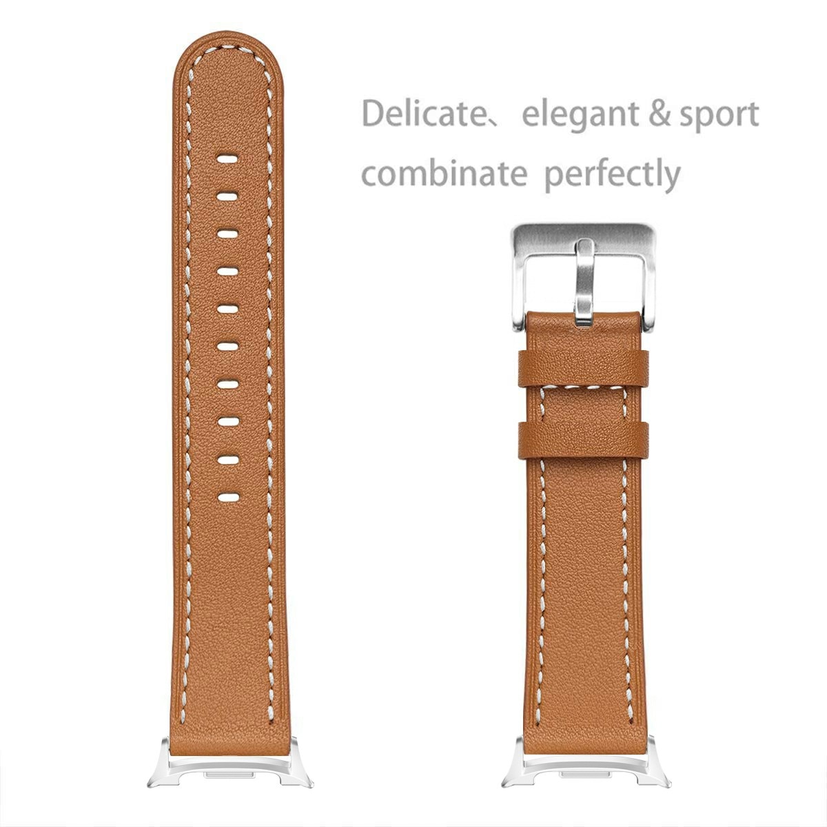 Samsung Galaxy Watch 8 40mm Leren bandje Cognac