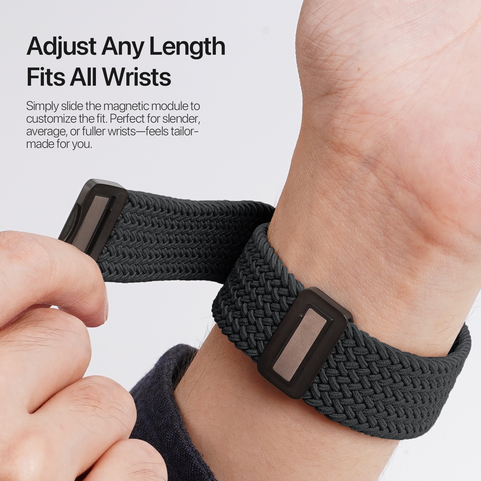 Apple Watch Series 4-6 44mm Nylon Woven bandje Navy