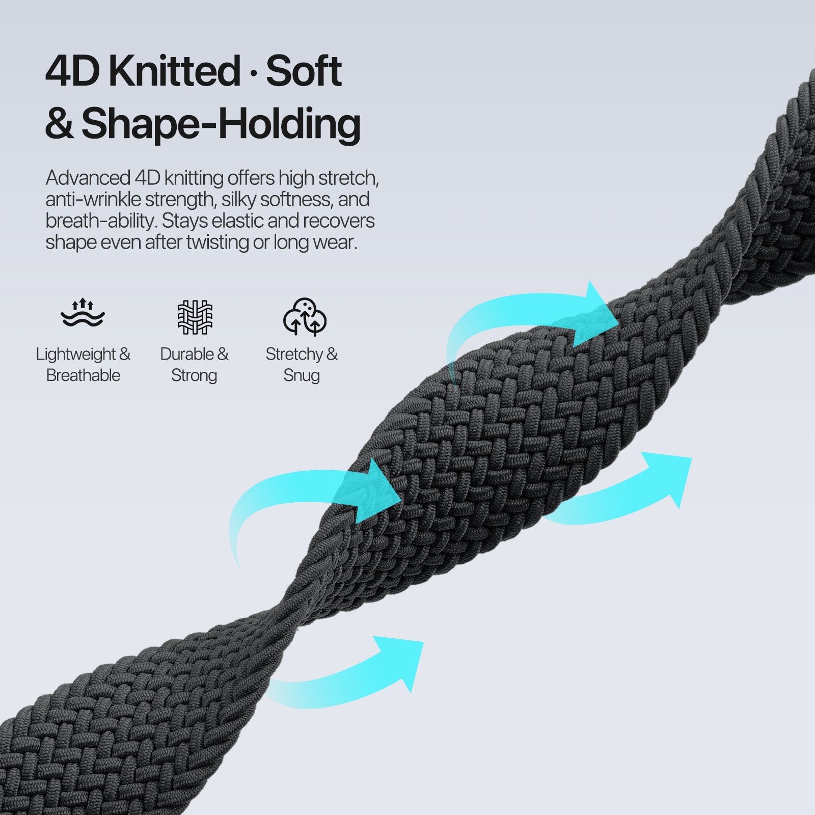 Apple Watch Series 4-6 44mm Nylon Woven bandje Navy