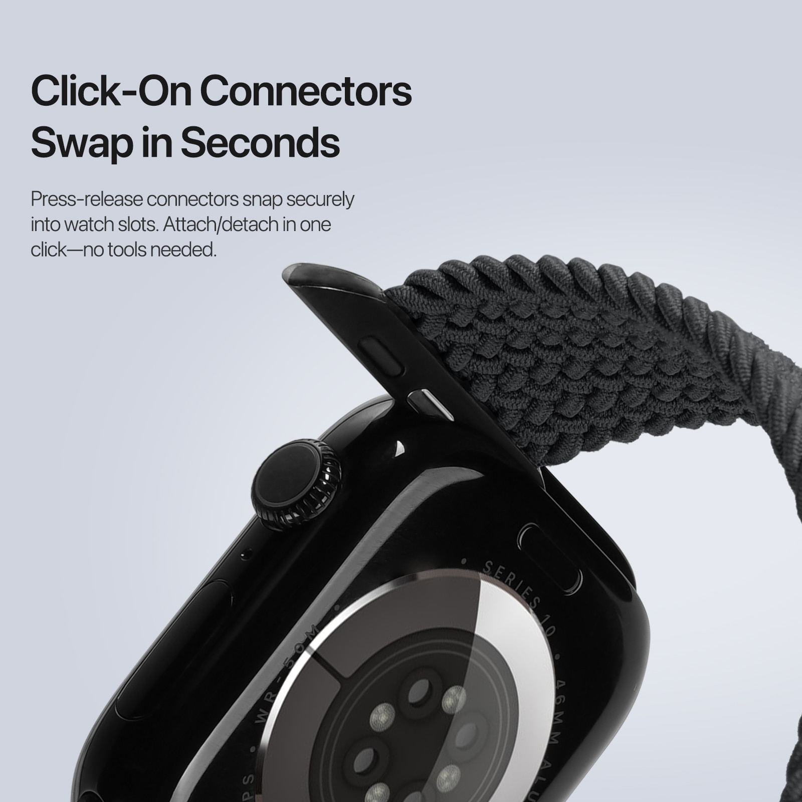 Apple Watch Series 4-6 44mm Nylon Woven bandje Navy