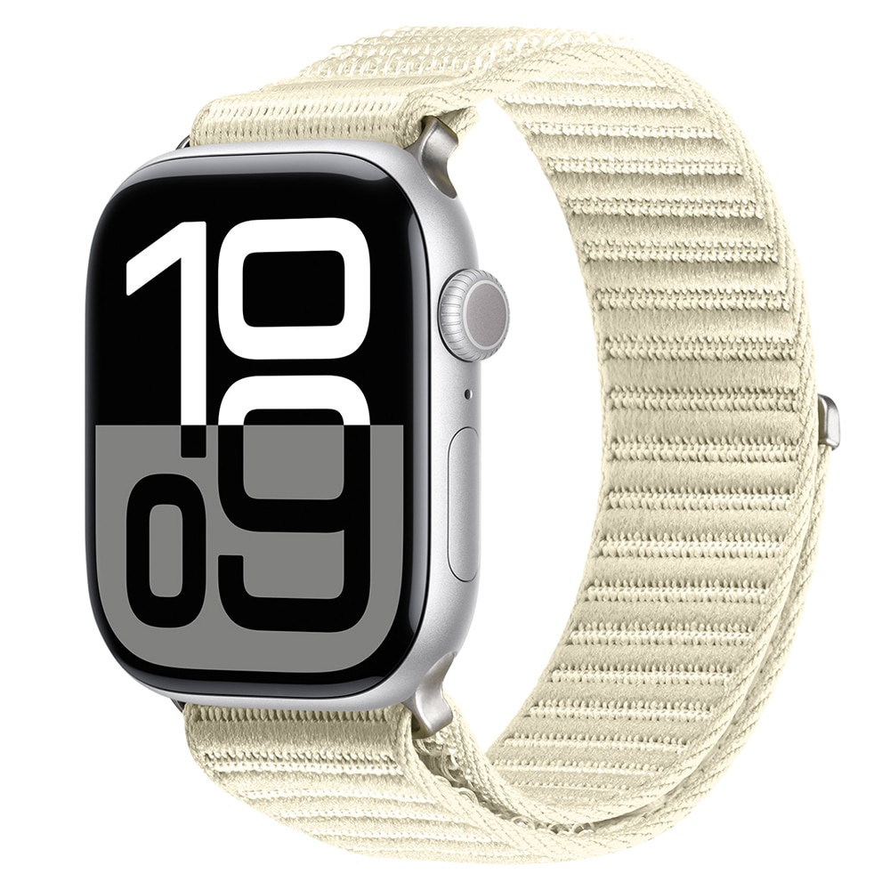 Apple Watch Series 7 41mm Nylon bandje Wit