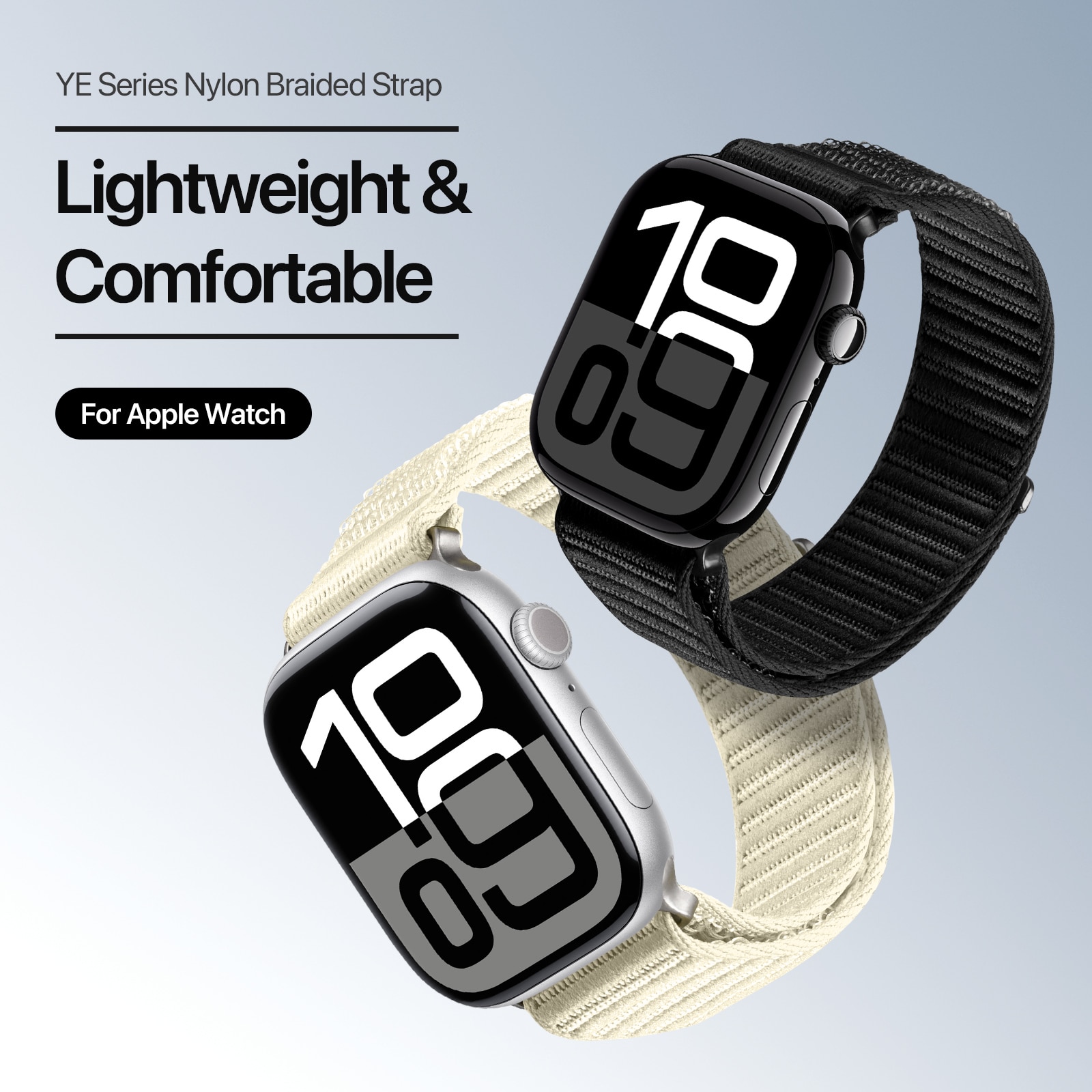Apple Watch Series 7 41mm Nylon bandje Wit