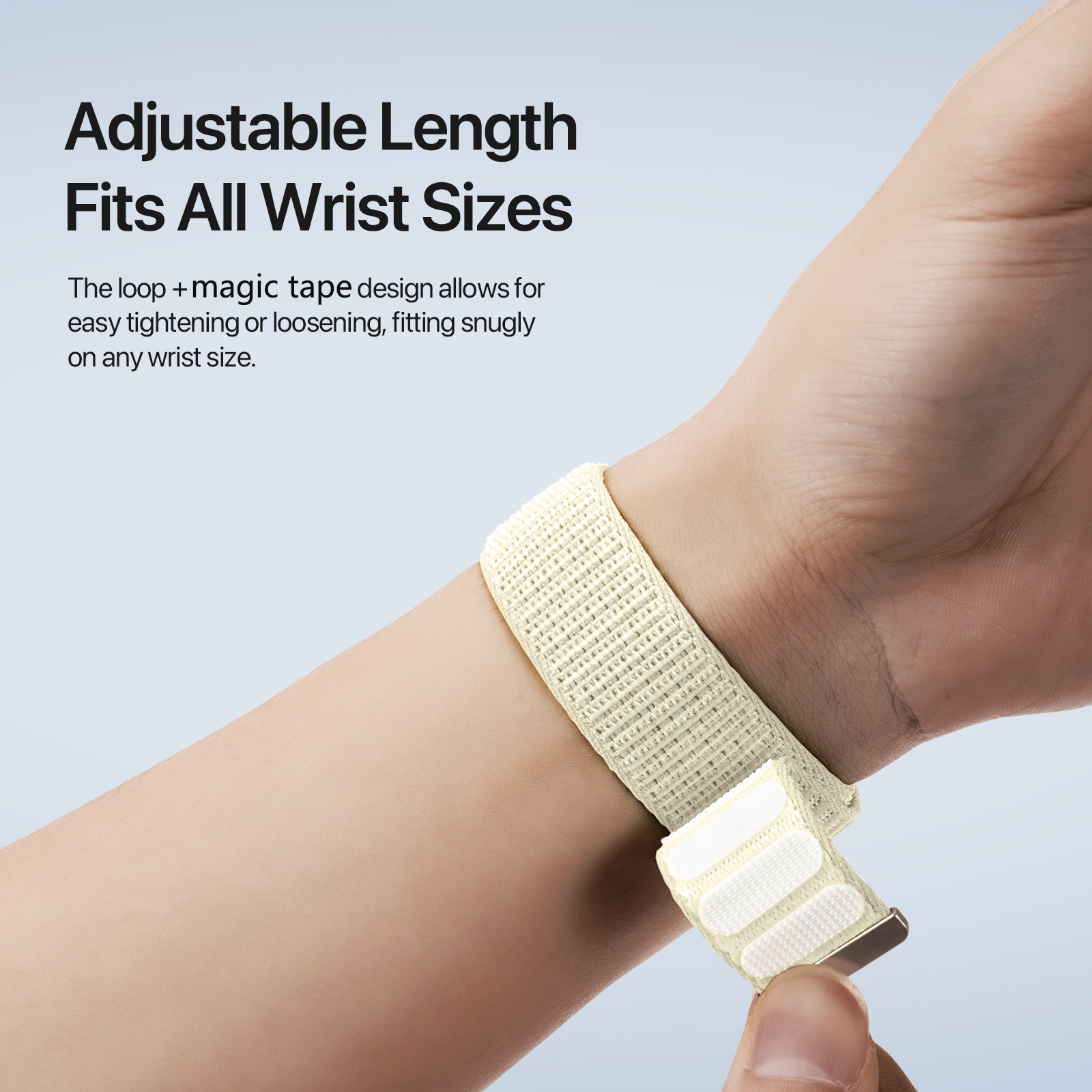 Apple Watch Series 7 41mm Nylon bandje Wit