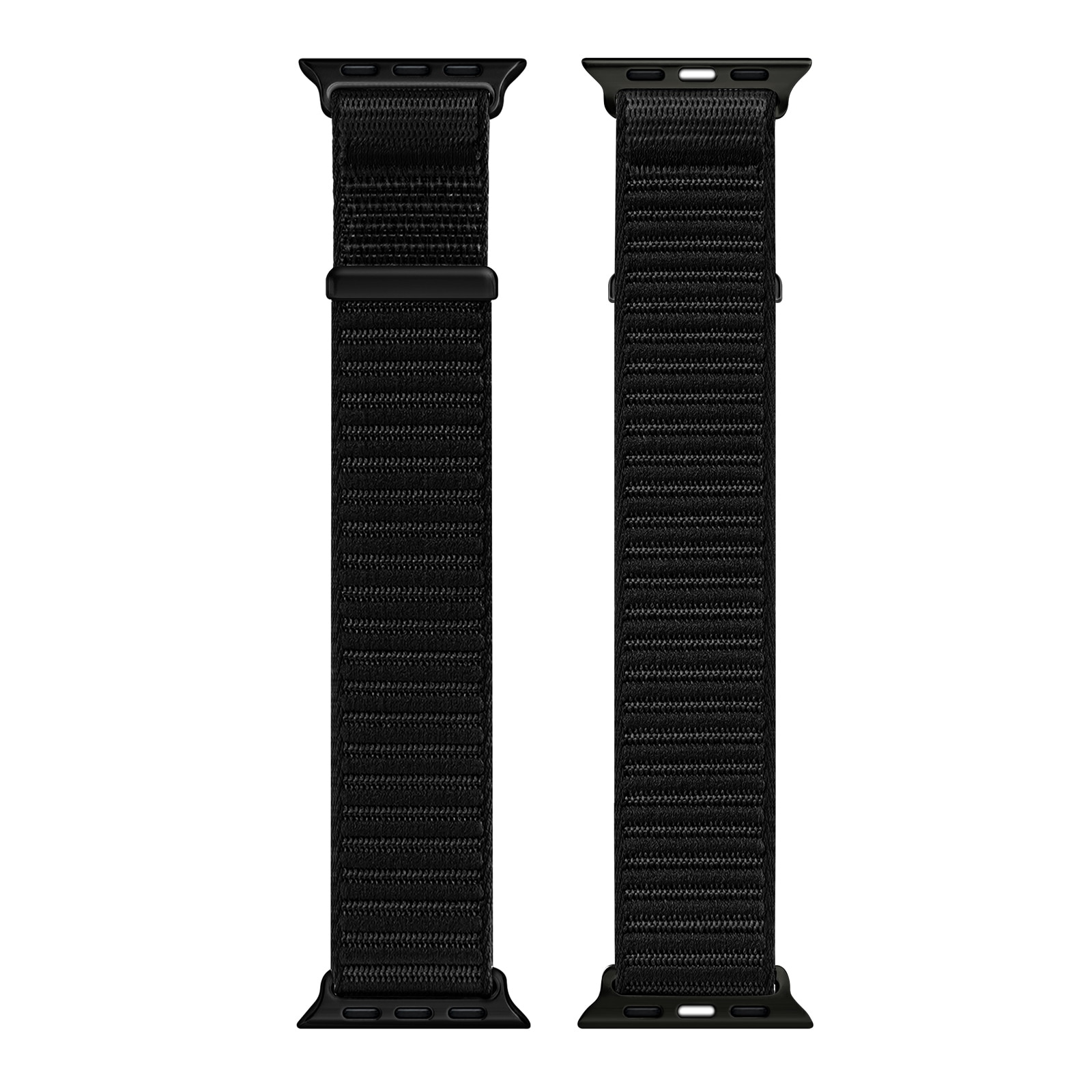 Apple Watch Series 9 45mm Nylon bandje Zwart