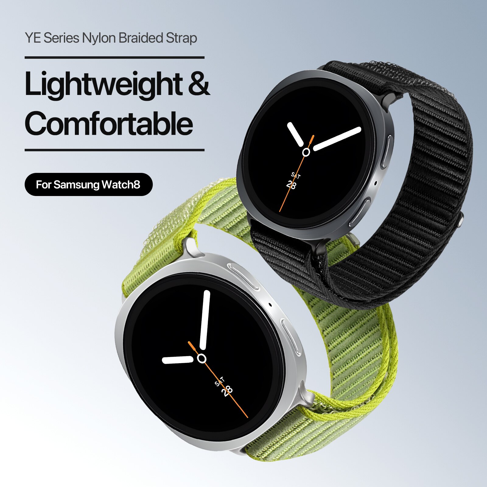 Samsung Galaxy Watch 8 40mm Nylon bandje Zwart