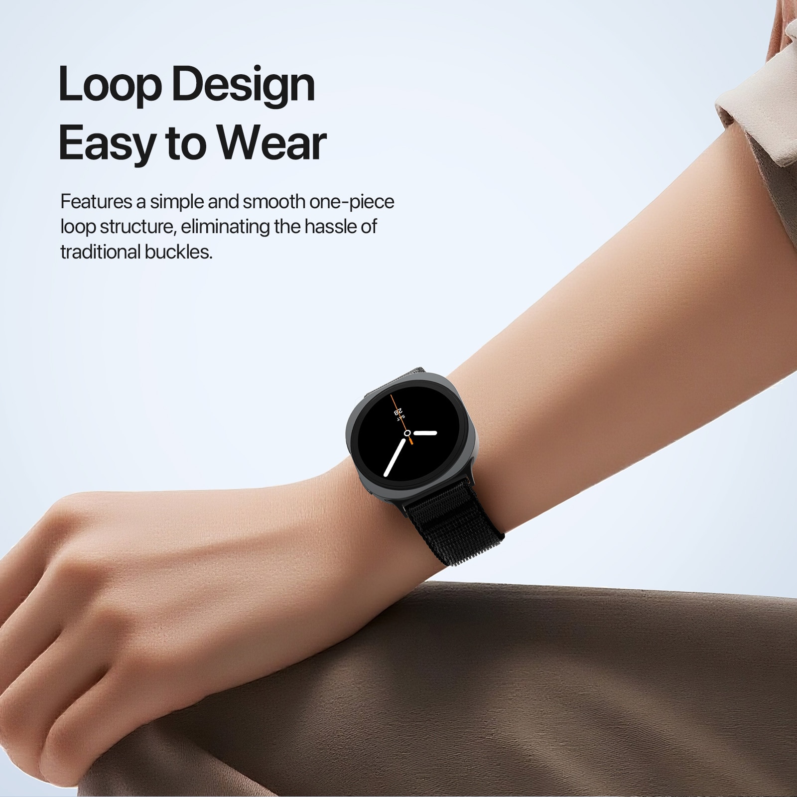 Samsung Galaxy Watch 8 44mm Nylon bandje Zwart
