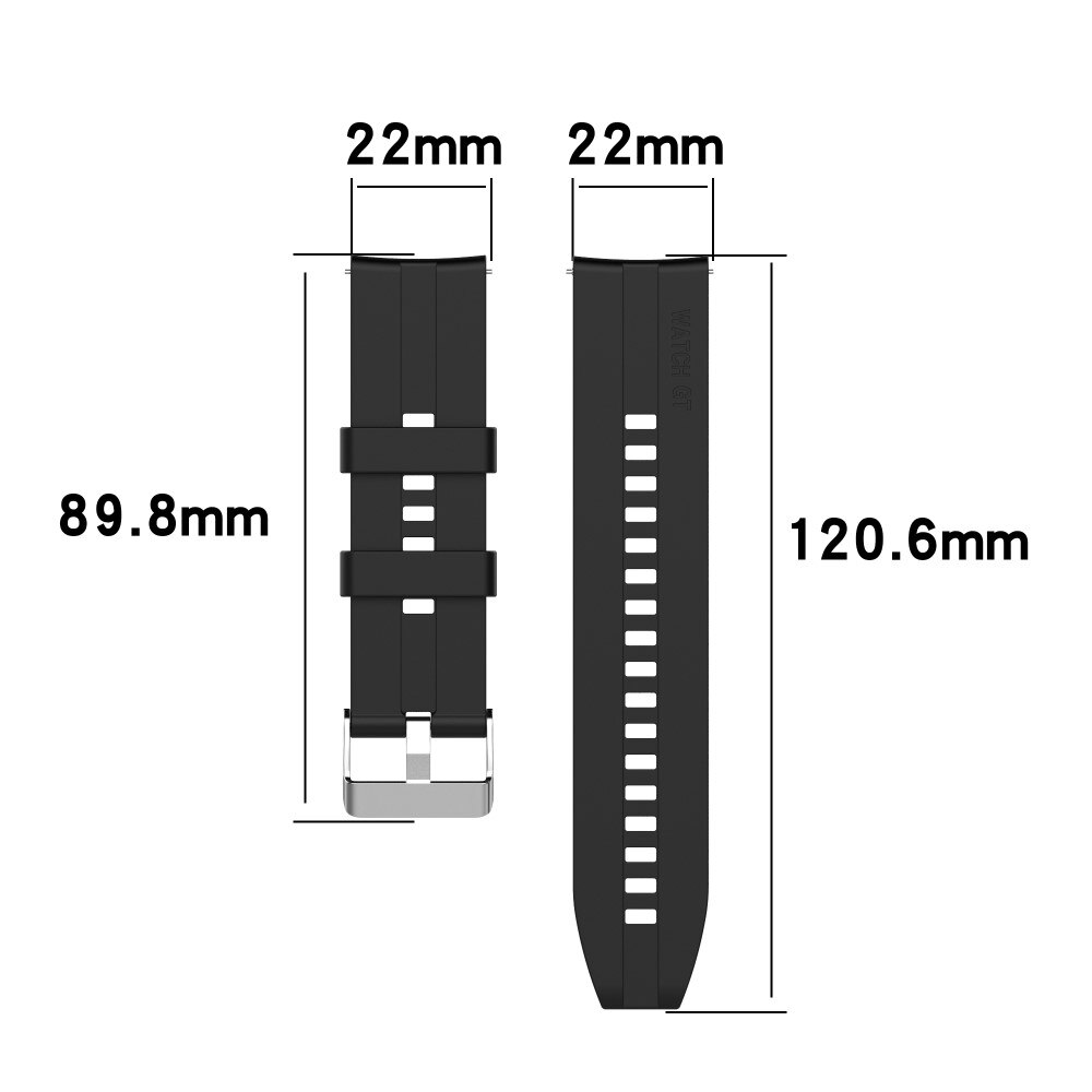 Huawei Watch 3/Watch 3 Pro Siliconen bandje Zwart
