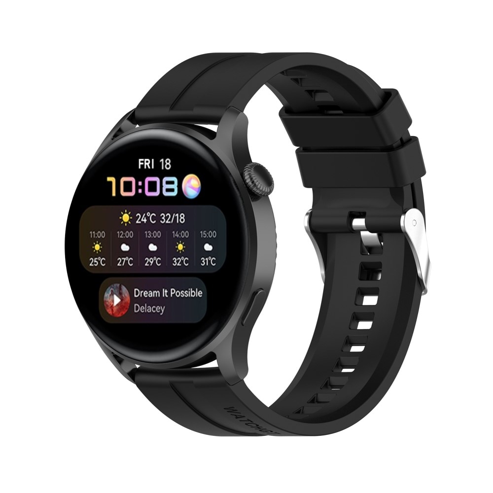 Huawei Watch 3/3 Pro Siliconen bandje Zwart