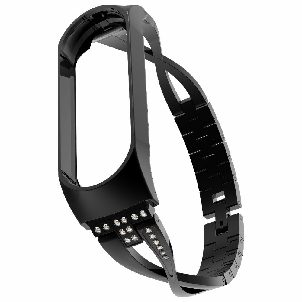 Xiaomi Mi Band 3/4 Crystal Bracelet Zwart