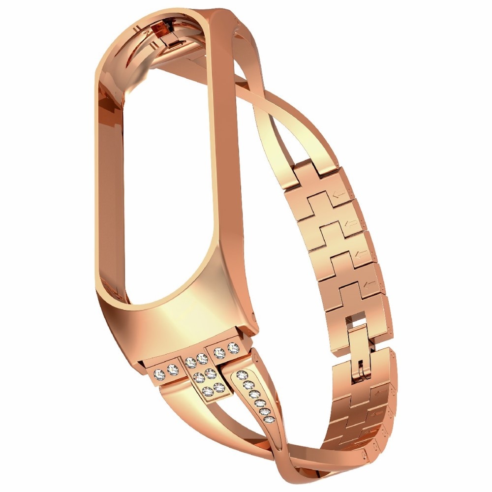 Xiaomi Mi Band 3/4 Crystal Bracelet Rosé goud