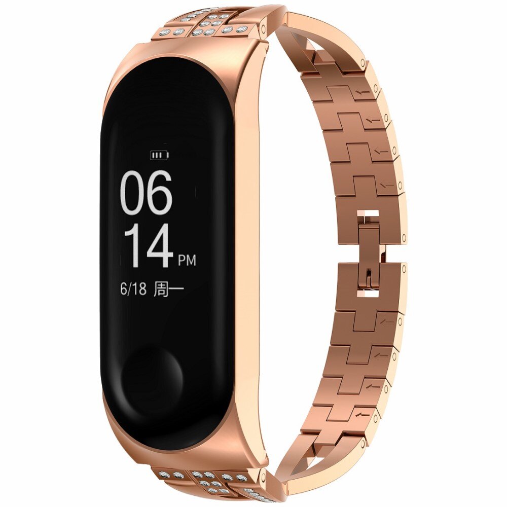 Xiaomi Mi Band 3/4 Crystal Bracelet Rosé goud