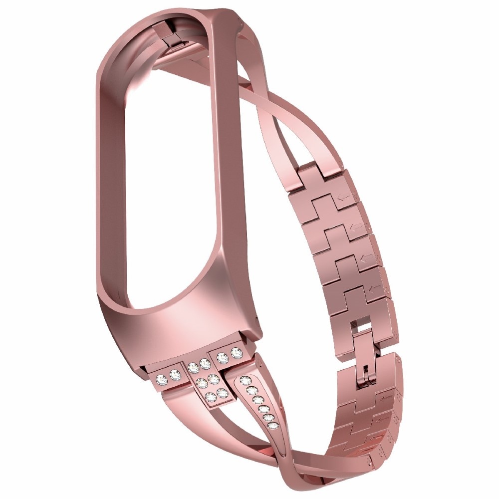 Xiaomi Mi Band 5/6 Crystal Bracelet roze goud