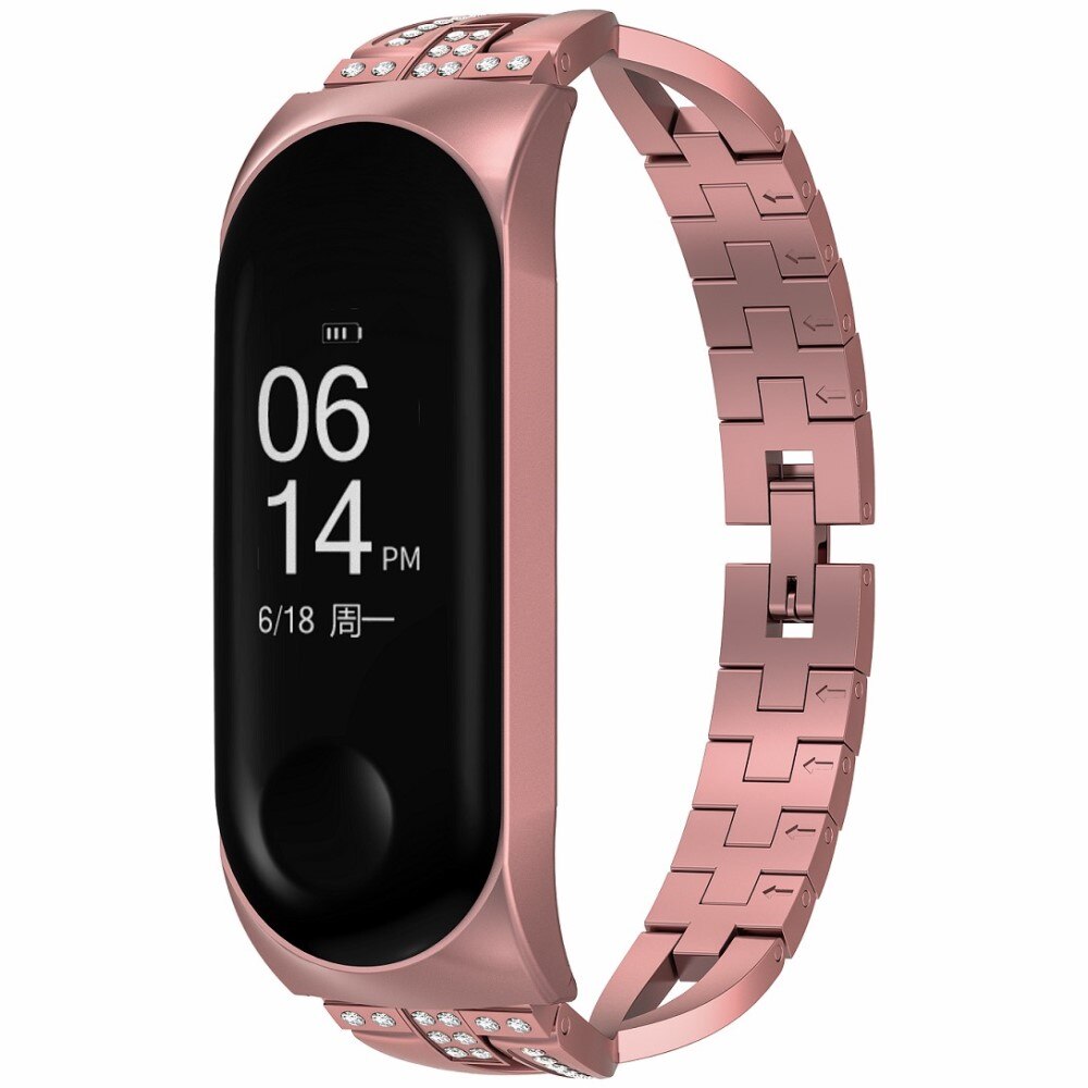 Xiaomi Mi Band 5/6 Crystal Bracelet roze goud